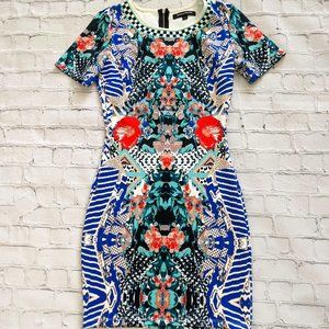 Colorful Bodycon Party Dress - Size S